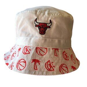 Chicago Bulls Corona Reversible Bucket Hat With Embroidery Basketball Fan OS NEW